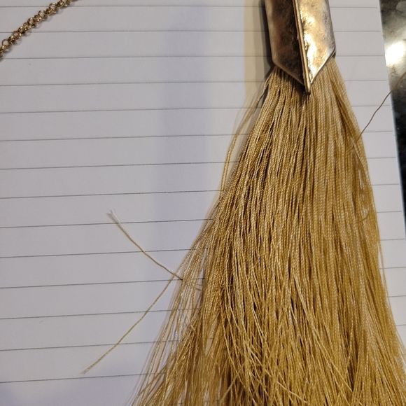 Gold Tassel Necklace - Picture 2 of 4